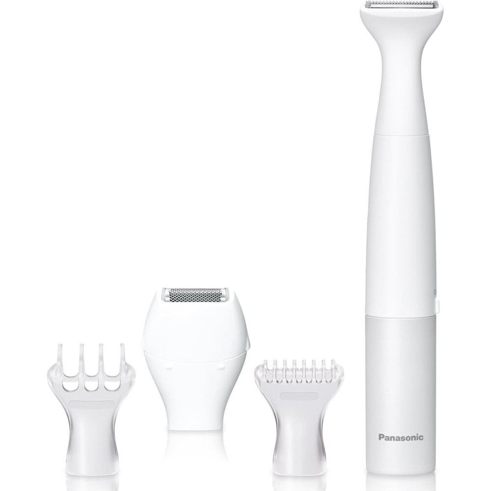 Panasonic Women's Bikini Trimmer & Shaver 4 Attachments ES-WV62-H White Silver